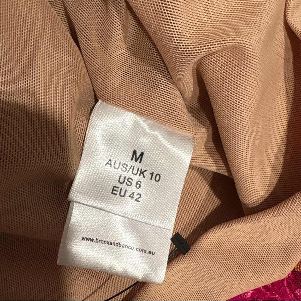 Bronx And Banco New Eva Midi Gown In Fuchsia Size M - Picture 12 of 16
